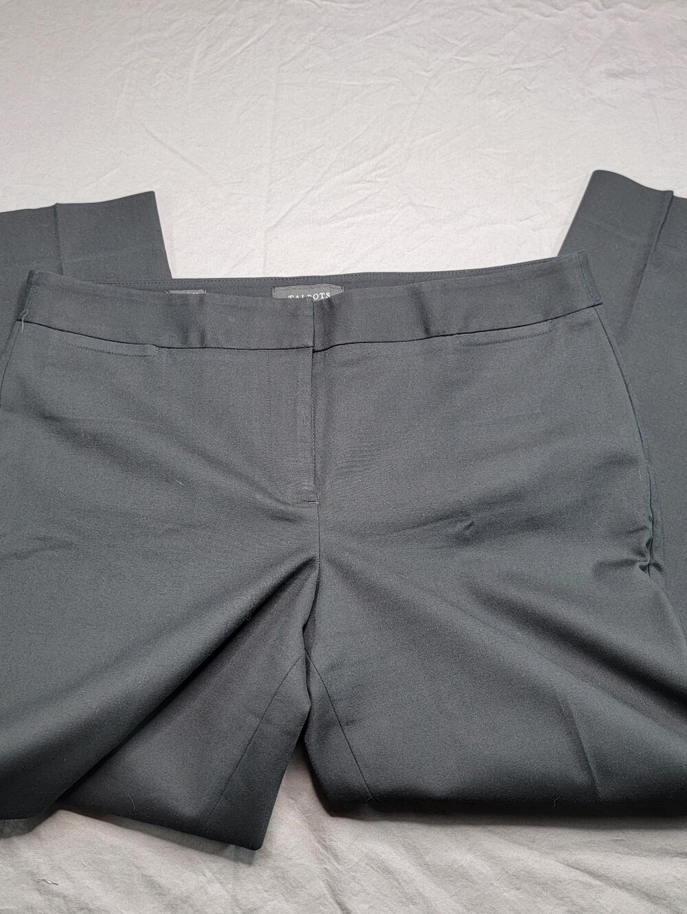 Talbots Black Signature Dress Pants with Hook Closure, Size 12